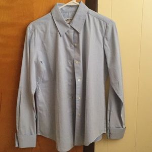 Blue soft button down 100%cotton